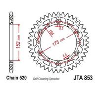 Jt Sprockets Couronne Aluminium Ultra-Light Anti-Boue 853 - 520, Taille 10 Mm