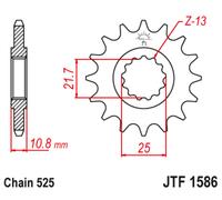 JT SPROCKETS Pignon acier anti-bruit - 525
