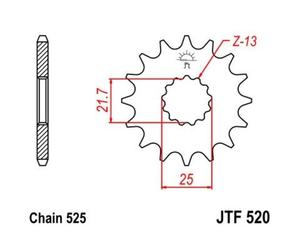JT SPROCKETS Pignon acier anti-bruit - 525