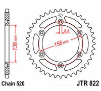 JT SPROCKETS Pignon arrière standard en acier 822 - 520