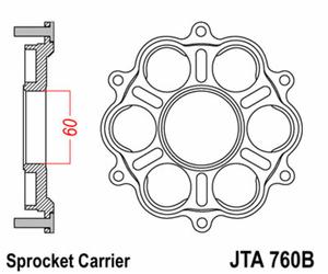JT SPROCKETS Support de couronne - 6 Silentbloc Ducati