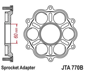 JT SPROCKETS Support de couronne - 6 Silentbloc Ducati Panigale/Monster