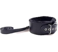 JT2D Le Collier en Cuir de Style Cool Peut être ajusté, adapté aux Colliers pour Femmes et Hommes, Accessoires de fête de Jeu de rôle-Noir