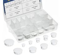 JTAREA 10Tailles Bouchons en Plastique Rond Assortiment Set 6mm 8mm 10mm 13mm 16mm 19mm 22mm 25mm 28mm 30mm Cache Trou Meuble Obturateur Cache Trou Blanc Caches Trous pour Armoire Étagère