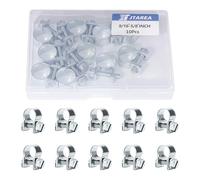 JTAREA 14-16MM Mini Collier de Serrage pour Tuyau Réglables Collier Durite Essence Colliers de Serrages Metallique pour Conduite de Carburant Tuyau D'échappement