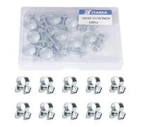JTAREA 15-17MM Mini Collier de Serrage pour Tuyau Réglables Collier Durite Essence Colliers de Serrages Metallique pour Conduite de Carburant Tuyau D'échappement