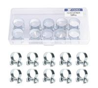 JTAREA 17-19MM Mini Collier de Serrage pour Tuyau Réglables Collier Durite Essence Colliers de Serrages Metallique pour Conduite de Carburant Tuyau D'échappement