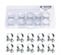 JTAREA 21-23MM Mini Collier de Serrage pour Tuyau Réglables Collier Durite Essence Colliers de Serrages Metallique pour Conduite de Carburant Tuyau D'échappement