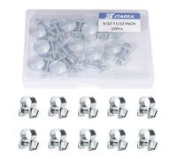 JTAREA 7-9MM Mini Collier de Serrage pour Tuyau Réglables Collier Durite Essence Colliers de Serrages Metallique pour Conduite de Carburant Tuyau D'échappement