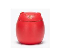 JTBDWOSK Boîte À Thé Ceramic Loose Leaf Tea Storage Box Théière Théière Boîte De Thé Japonaise Maneki Neko Lucky Cat Storage Box Boîte À Café Sugar Bowl avec Couvercle pour Thé Café Sugar Spice,Rouge
