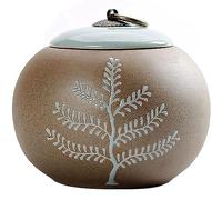 JTBDWOSK Urnes Animales pour Chiens, Urnes Animales Urnes Souvenirs Urnes Animales Céramiques Chiens Chats Urne en Céramique Faites À La Main Urnes en Céramique Mémorial Chien Chat,Marron