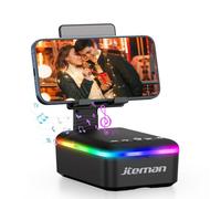 JTEMAN Cadeaux pour homme et femme, support de téléphone portable avec haut-parleur Bluetooth sans fil et lumière d'ambiance LED, gadgets de cuisine cool tech réglables, idée cadeau d'anniversaire