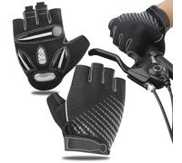 JTENG Gants Velo VTT, Gants de Cyclisme d'été Demi Doigts pour Hommes et Femmes, Gel Antichoc Respirant Confortable Antidérapant Convient pour Les Motos Vélos VTT Gym et Autres Sports (Gris, M)