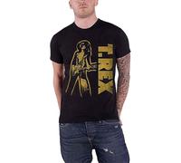 jtfpsnbc T Rex T-shirt Marc Bolan avec logo guitare vieilli pour homme, Tsbpp-3398, M