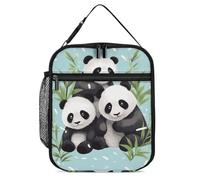 JTKBNVM Boîte à déjeuner isotherme motif pandas pour femme et homme - Joli sac à déjeuner pour femme et adulte - Grande boîte à déjeuner isotherme