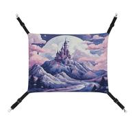 JTKBNVM Clouds Over The Castle Hamac pour chat Hamac pour animal domestique Hamac pour grands chats Hamster Hamac doux à suspendre Hamac pour chat