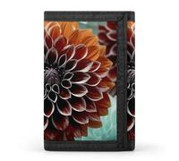 JTKBNVM Dahlia Portefeuille à trois volets pour homme et femme Portefeuille fin à trois volets avec poche avant | Portefeuille polyvalent avec 8 porte-cartes de crédit, style, taille unique, Style :,