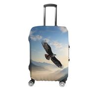 JTKBNVM Eagle Mountains Housse de bagage approuvée par la TSA Housse de bagage élastique lavable Housse de protection anti-rayures pour valise de 48,3 à 76,2 cm, blanc, S