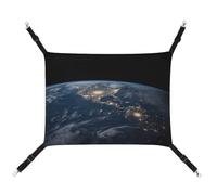 JTKBNVM Earth from The Outer Space Hamac pour chat Hamac pour animal domestique furet Hamac pour chats de grande taille Hamster Hamac doux à suspendre pour chat Hamac lit hamac pour chat