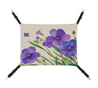 JTKBNVM Hamac pour chat à fleurs violettes aquarelle, hamac, furet pour grands chats, hamster, hamac doux à suspendre pour chat