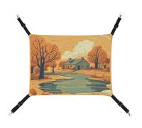 JTKBNVM Hamac pour chat River in Front of House Hamac pour animaux de compagnie Furet Hamac pour chats de grande taille Hamster Hamac doux à suspendre pour chat Hamac lit hamac pour chat