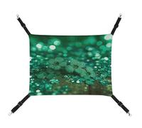 JTKBNVM Hamac pour chat vert scintillant - Hamac pour animal domestique - Hamac pour chat de grande taille - Hamac doux à suspendre pour chat