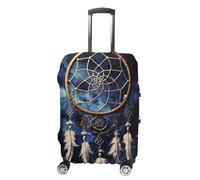 JTKBNVM Housse de bagage blanche avec attrape-rêves - Approuvée par la TSA - Élastique - Lavable - Housse de protection anti-rayures pour valise de 48 à 76,2 cm, blanc, M