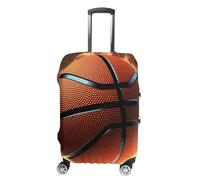 JTKBNVM Housse de bagage de basket-ball 3D approuvée par la TSA - Housse élastique lavable - Housse de protection anti-rayures pour valise de 48 à 76,2 cm, blanc, S