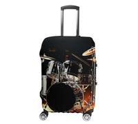 JTKBNVM Housse de bagage de batteur approuvée par la TSA - Housse élastique lavable - Housse de protection anti-rayures pour valise de 48 à 76 cm, blanc, S