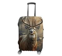 JTKBNVM Housse de bagage de saison de chasse aux cerfs approuvée par la TSA - Housse de bagage élastique lavable - Housse de protection anti-rayures pour valise de 48,3 à 76,2 cm, blanc, XL