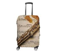 JTKBNVM Housse de bagage en forme de flûte - Approuvée par la TSA - Élastique - Lavable - Anti-rayures - Convient aux valises de 48 à 76,2 cm, blanc, L