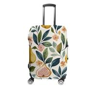 JTKBNVM Housse de bagage figues et poires approuvée par la TSA - Housse de bagage élastique lavable - Housse de protection anti-rayures pour valise de 48 à 76 cm, blanc, L