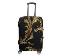 JTKBNVM Housse de bagage noire et dorée approuvée par la TSA - Housse élastique lavable - Housse de protection anti-rayures pour valise de 48,3 à 76,2 cm, blanc, M