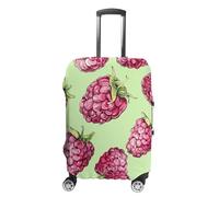 JTKBNVM Housse de bagage Peach Raspberry approuvée par la TSA - Housse élastique lavable - Housse de protection anti-rayures pour valise de 48 à 76 cm, blanc, M