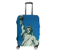 JTKBNVM Housse de bagage Statue de la Liberté, approuvée par la TSA - Housse de protection élastique lavable et anti-rayures pour valise de 48 à 76 cm, blanc, XL