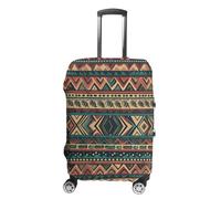 JTKBNVM Housses de bagage amérindiennes approuvées par la TSA - Housse de bagage élastique lavable - Housse de protection anti-rayures pour valise de 48 à 76,2 cm, blanc, M