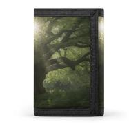JTKBNVM Looking for Trees Portefeuille à trois volets pour homme et femme Portefeuille fin à trois volets avec poche avant | Portefeuilles polyvalents avec 8 porte-cartes de crédit, style, taille