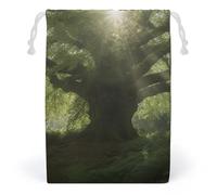 JTKBNVM Looking for Trees Sacs en mousseline de coton avec cordon de serrage Sacs cadeaux en toile Sacs de Noël Sacs cadeaux en tissu Pochette à bijoux Pochettes à cordon 1 pièce