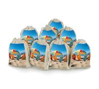 JTKBNVM Lot de 8 sacs en mousseline colorés avec cordon de serrage - Réutilisables - Pour épices, petits sacs cadeaux en toile de jute pour la cuisine, les bijoux, le thé