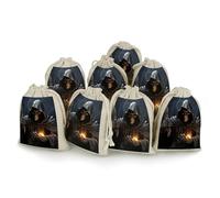 JTKBNVM Lot de 8 sacs en mousseline réutilisables avec cordon de serrage pour épices, petits sacs cadeaux vides en toile de jute pour la cuisine, les bijoux, le thé