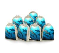 JTKBNVM Lot de 8 sacs en mousseline réutilisables avec cordon de serrage pour épices, petits sacs cadeaux vides en toile de jute pour la cuisine, les bijoux, le thé