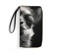 JTKBNVM Portefeuille en cuir pour le travail A Little Camel pour femme - Grande capacité - Fermeture éclair - Porte-téléphone - Pochette de voyage - Porte-carte de crédit - Style : 19,8 x 10,4 x 2,5