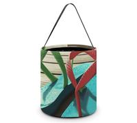 JTKBNVM Sac à friandises d'Halloween pour homme et femme, tongs, sacs à bonbons d'Halloween, sacs à goûter, sacs à bonbons, style seau à bonbons, style, taille unique, Style :, Taille unique