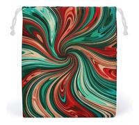 JTKBNVM Sacs en mousseline de coton à motif tourbillon psychédélique, sacs cadeaux en toile, sacs cadeaux de Noël, sacs cadeaux en tissu, pochette à bijoux, sacs à cordon de serrage, 1 pièce, style, 1