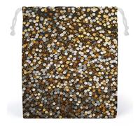 JTKBNVM Sacs en mousseline de coton à paillettes avec cordon de serrage, sacs cadeaux en toile, sacs cadeaux de Noël, sacs cadeaux en tissu, pochette à bijoux, sacs à cordon de serrage, 1 pièce