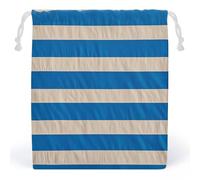 JTKBNVM Sacs en mousseline de coton à rayures blanches et bleues avec cordon de serrage, sacs cadeaux de Noël, sacs cadeaux en tissu, pochette à bijoux, sacs à cordon de serrage, 1 pièce