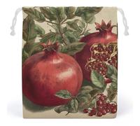 JTKBNVM Sacs en mousseline de coton avec cordon de serrage en forme de baies de grenade, sacs cadeaux de Noël, sacs cadeaux en tissu, pochettes à bijoux, sacs à cordon de serrage, 1 pièce