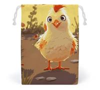JTKBNVM Sacs en mousseline de coton avec cordon de serrage en forme de poulet, sacs cadeaux de Noël, sacs cadeaux en tissu, pochette à bijoux avec cordon de serrage, 1 pièce