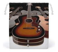 JTKBNVM Sacs en mousseline de coton avec cordon de serrage pour guitare, sacs cadeaux de Noël, sacs cadeaux en tissu, pochette à bijoux, sacs à cordon de serrage, 1 pièce