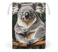 JTKBNVM The Lovely Koala Sacs en mousseline de coton avec cordon de serrage Sacs cadeaux en toile Sacs de Noël Sacs cadeaux en tissu Pochette à bijoux Pochettes à cordon 1 pièce